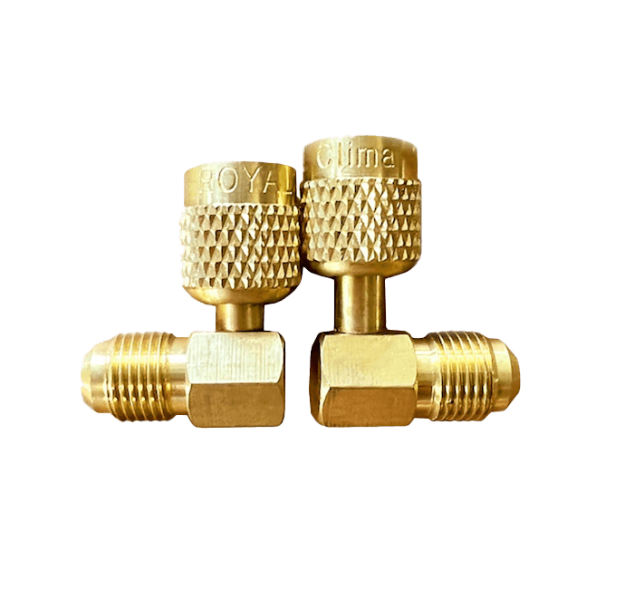 Переходник угловой 90°; 5/16"Mх1/4"F, с R410А на R22, упак. 2 шт. LT-AD78