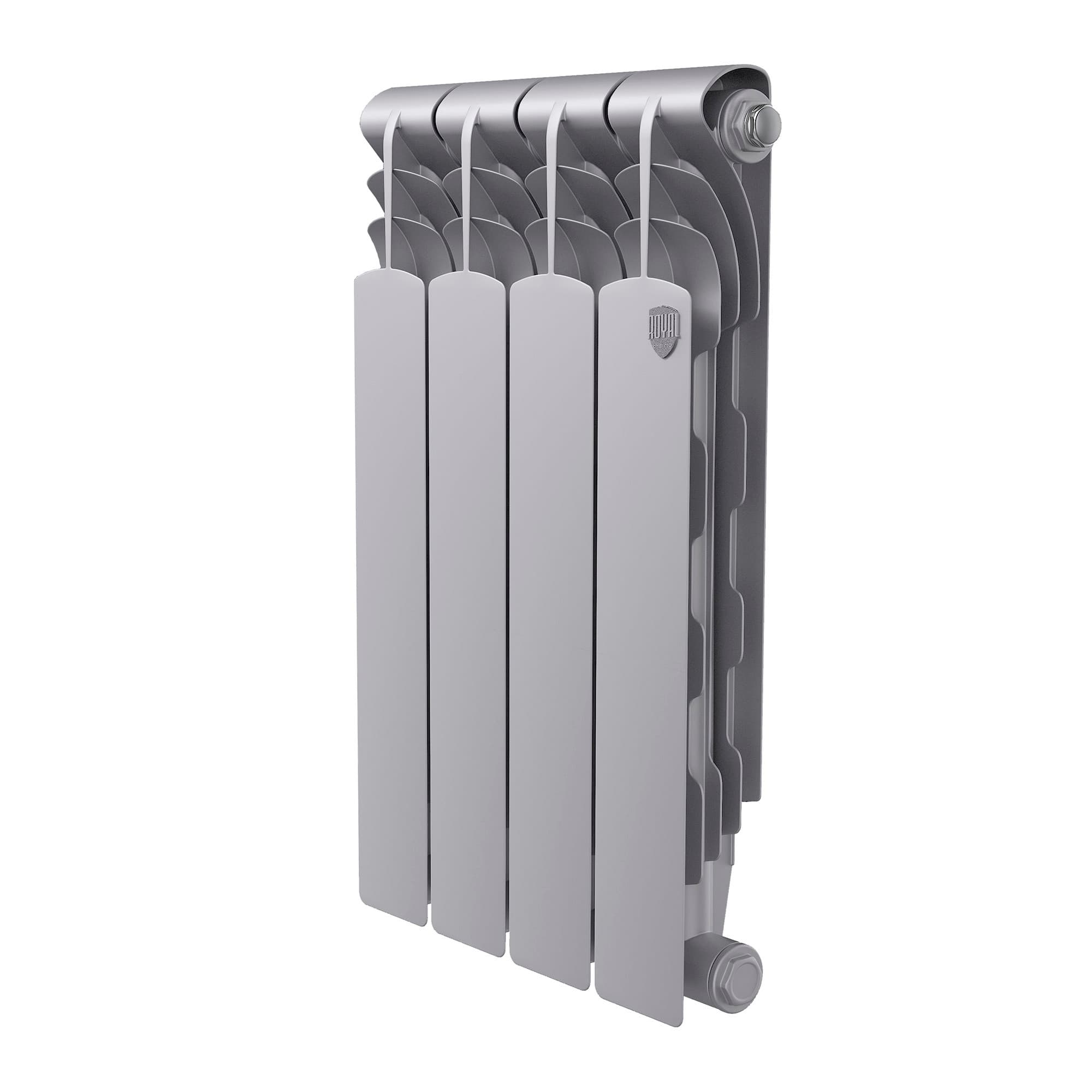 Радиатор Royal Thermo Revolution Bimetall 500 2.0/Silver Satin – 4 секц. — фото 1