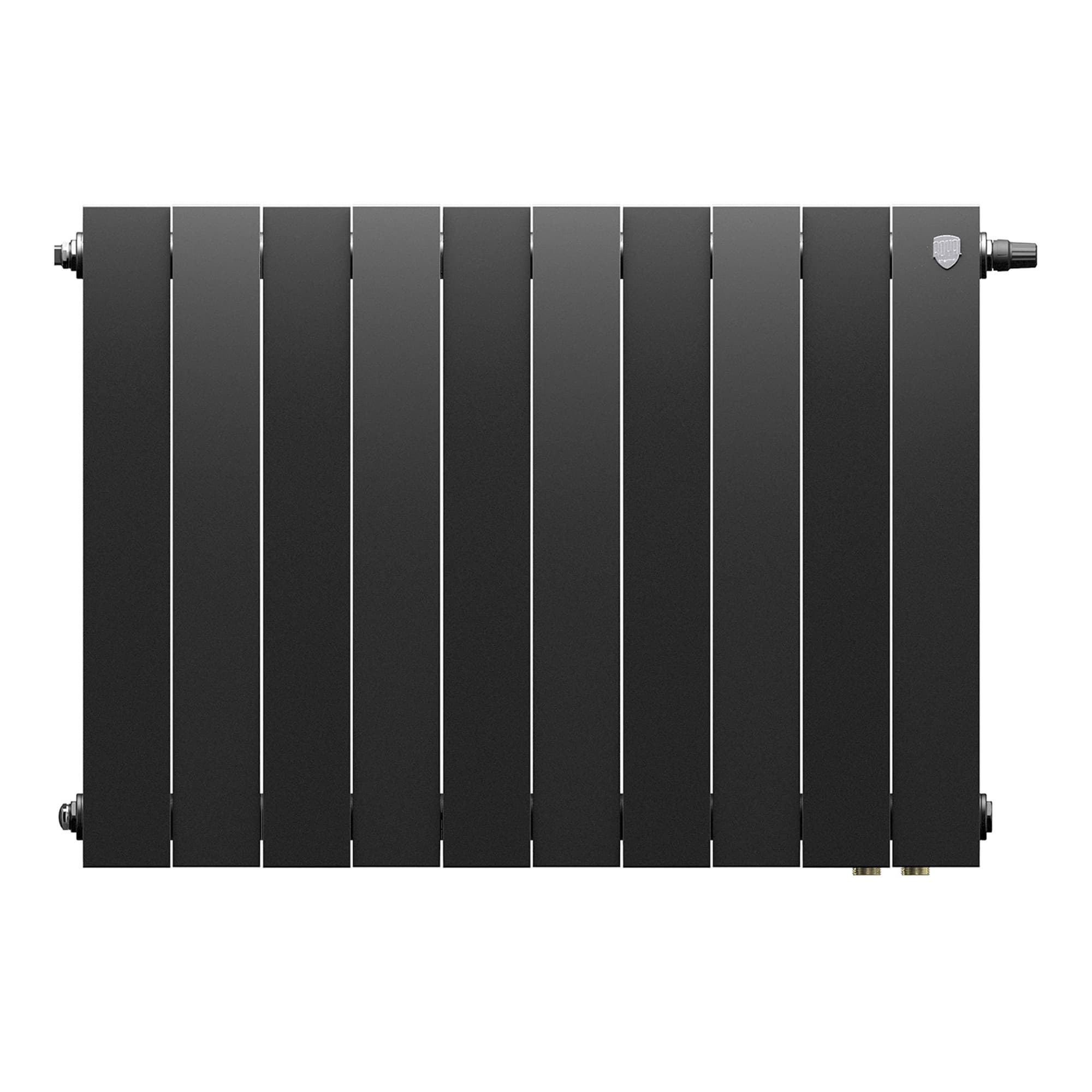 Радиатор биметаллический Royal Thermo PianoForte 500 Чёрный VR80 - 10 секц. — фото 2