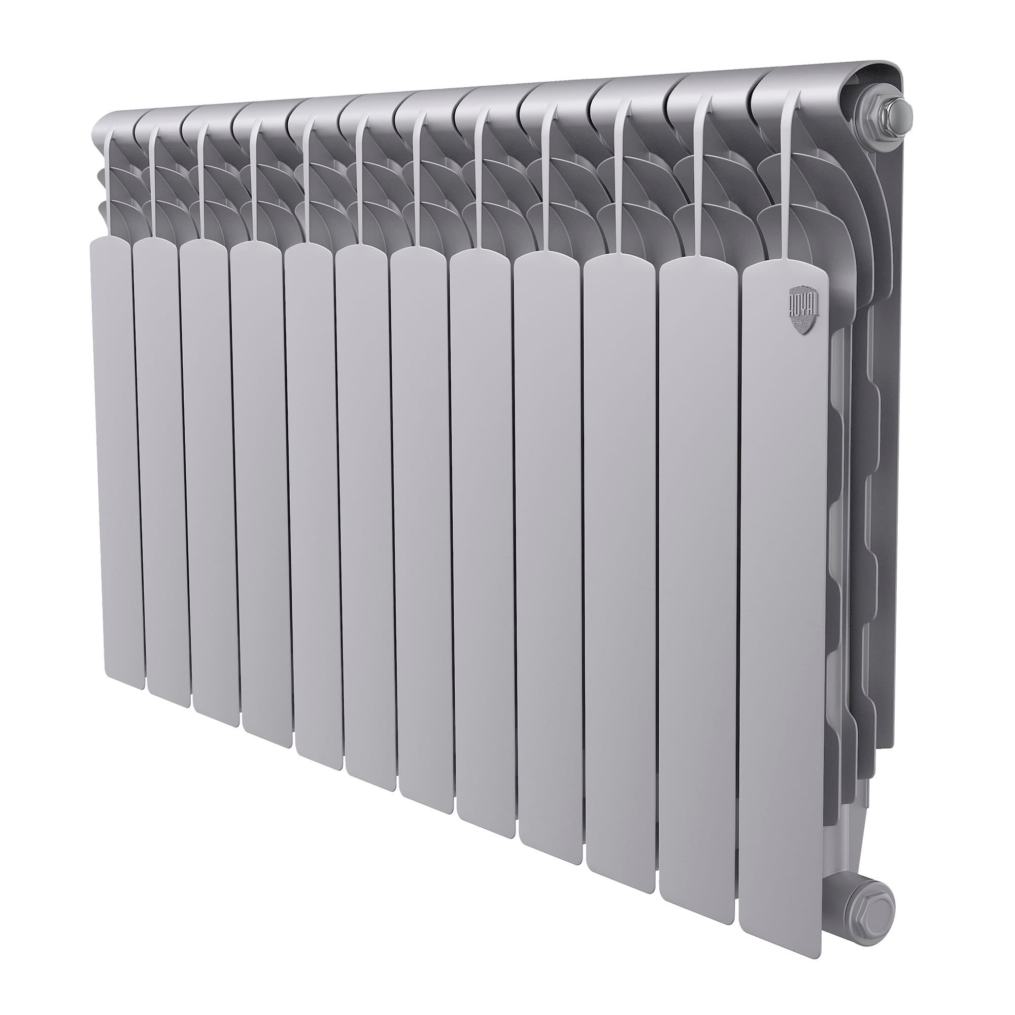 Радиатор Royal Thermo Revolution Bimetall 500 2.0/Silver Satin – 12 секц. — фото 1