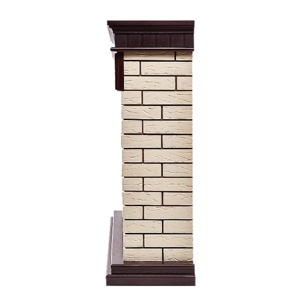 Каминокомплект: Очаг Electrolux EFP/P-3020LS N, портал Bricks 30 камень бежевый, шпон темный дуб — фото 3