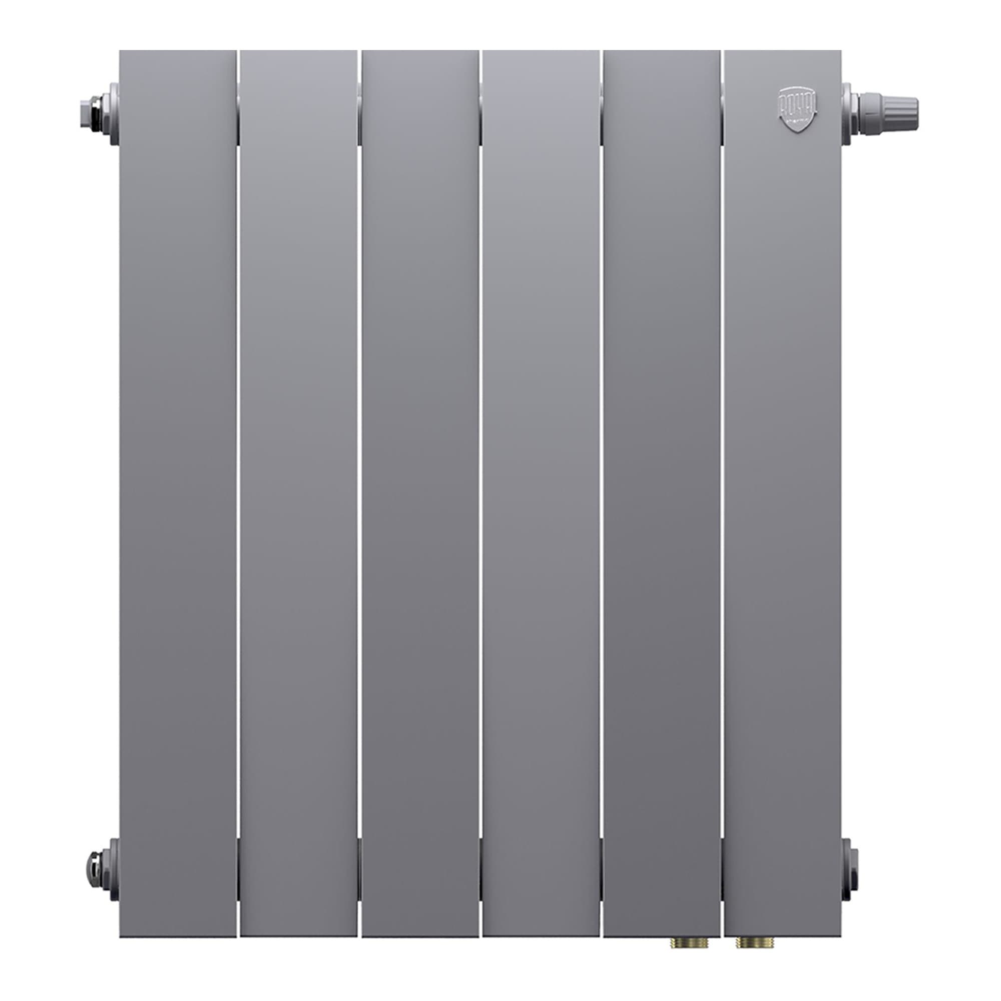 Радиатор Royal Thermo PianoForte 500 Silver Satin VDR80 - 6 секц. — фото 2
