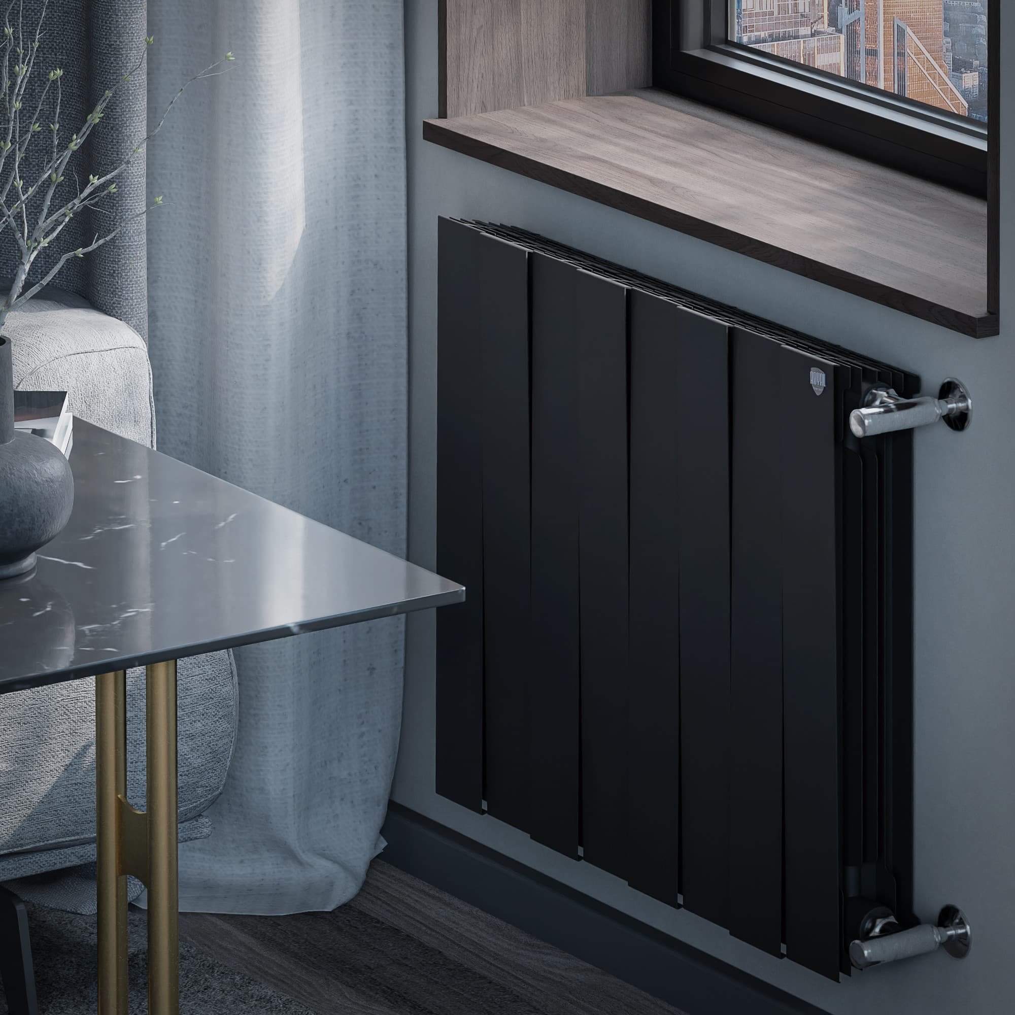 Радиатор Royal Thermo PianoForte 500 Noir Sable - 8 секц. — фото 7