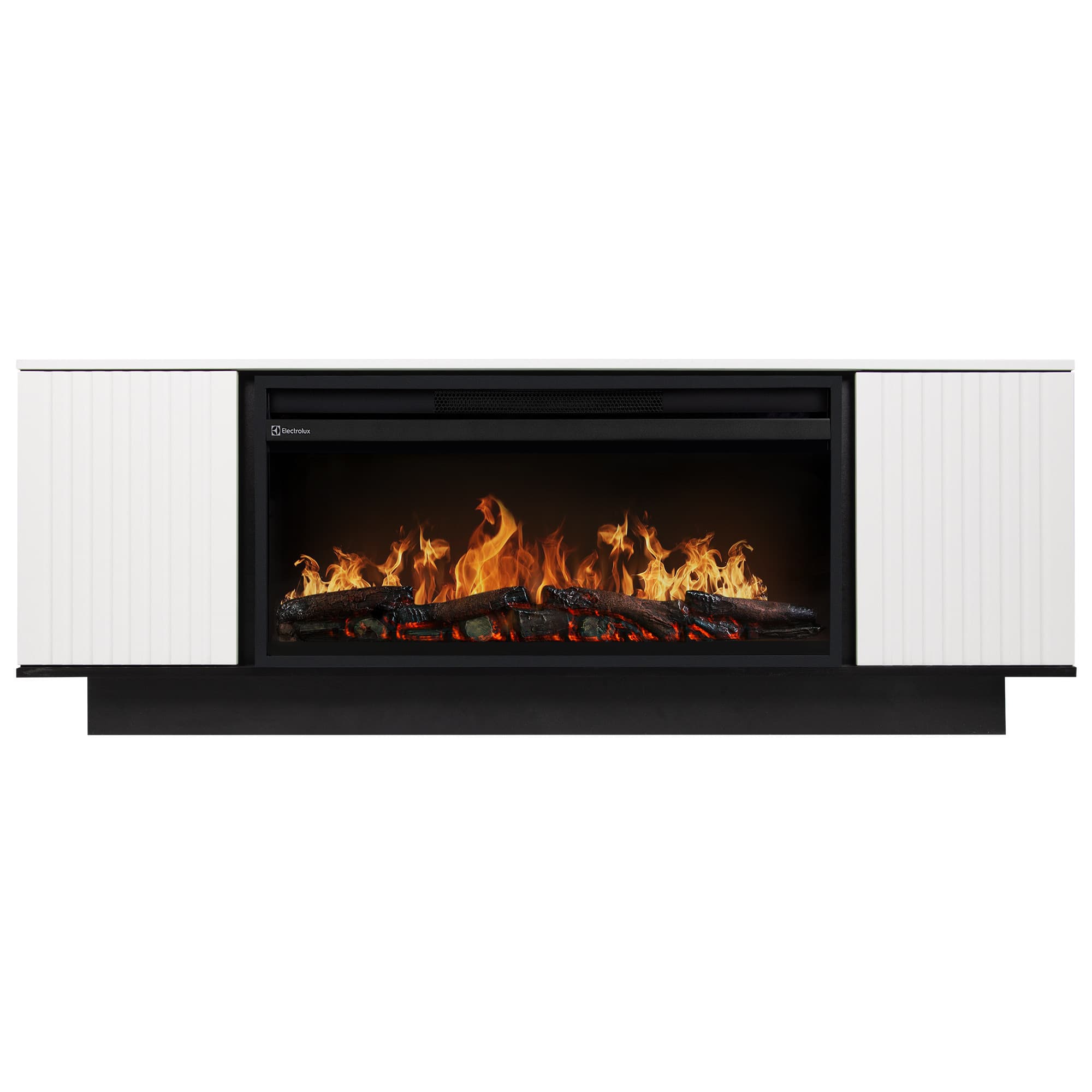 Каминокомплект: Очаг Electrolux EFP/P-3620LS, портал Como 36 белый, черный, р/в — фото 2