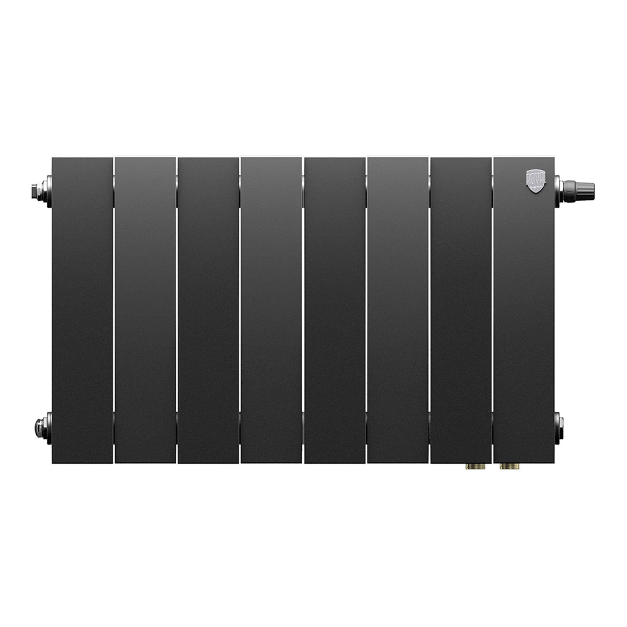 Радиатор биметаллический Royal Thermo PianoForte 300 Чёрный VR80 - 8 секц. — фото 2