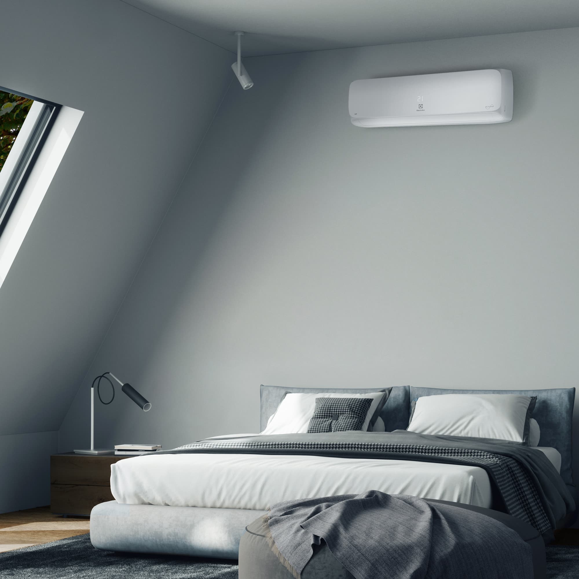Сплит-система инверторного типа Electrolux Loft DC EACS/I-09HAL/N8 комплект — фото 16