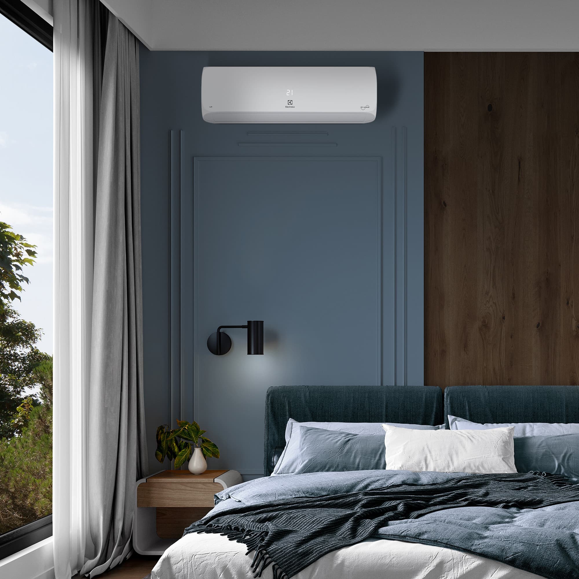 Сплит-система инверторного типа Electrolux Loft DC EACS/I-12HAL/N8 комплект — фото 17