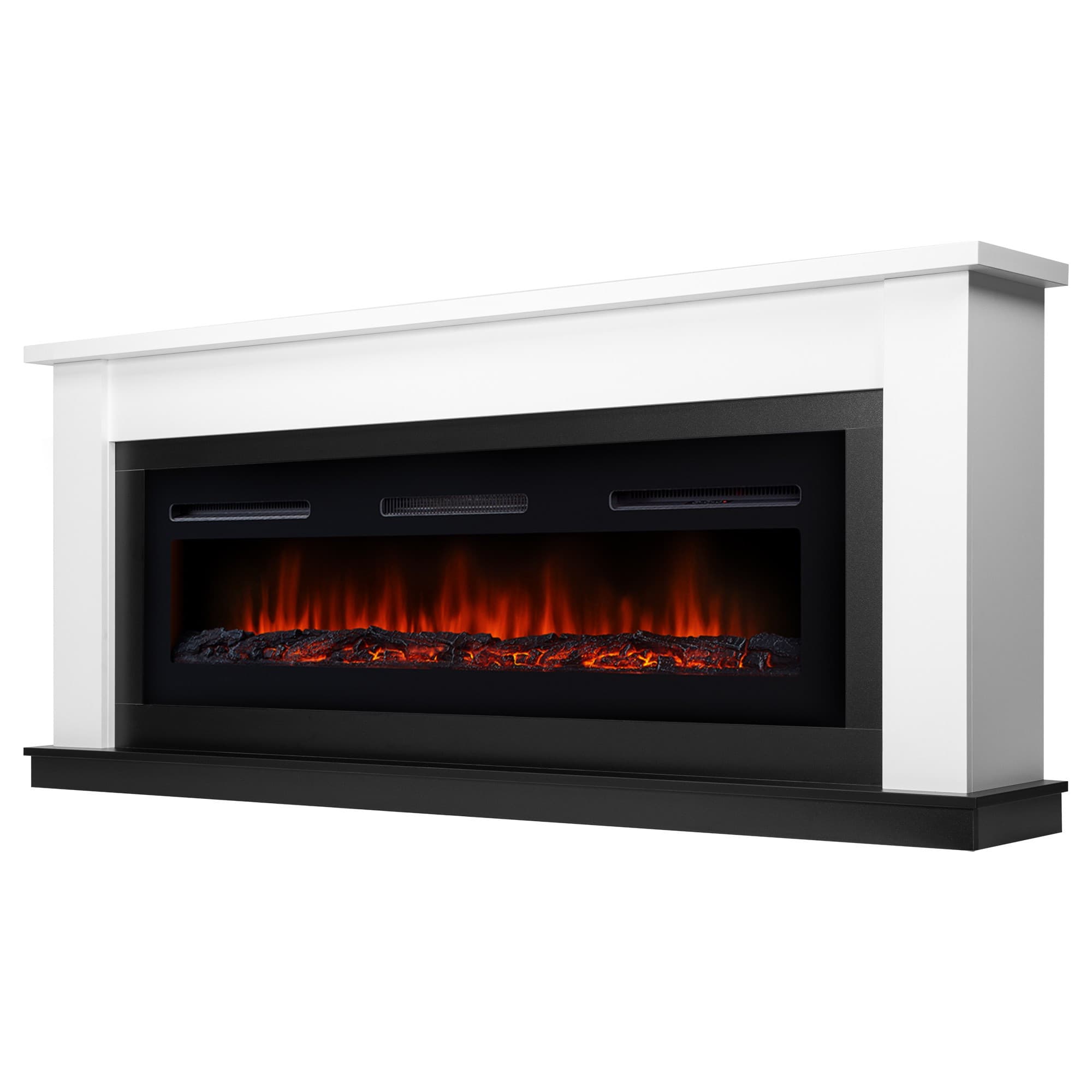 Каминокомплект:Очаг Electrolux Infinity EFP/P-1600ULS, портал Canto Long белый, черный — фото 1