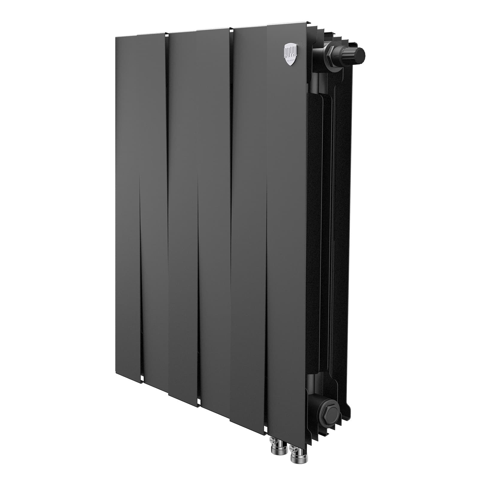 Радиатор биметаллический Royal Thermo PianoForte 500 Чёрный VR80 - 6 секц. — фото 1