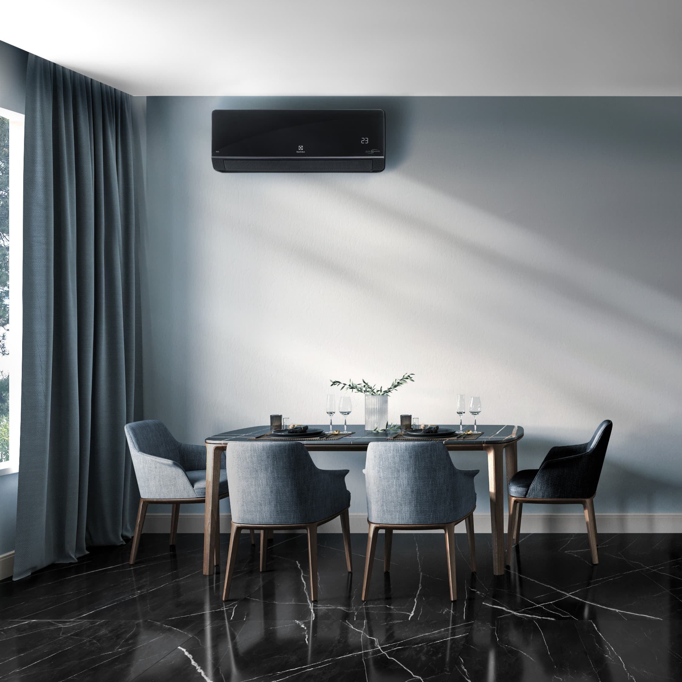 Сплит-система инверторного типа Electrolux Onix Super DC EACS/I-09HIX-BLACK/N8 комплект — фото 14