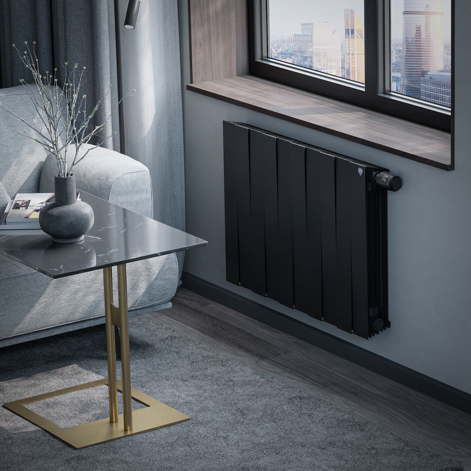 Радиатор Royal Thermo PianoForte 500 Noir Sable VDR80 - 10 секц. — фото 4