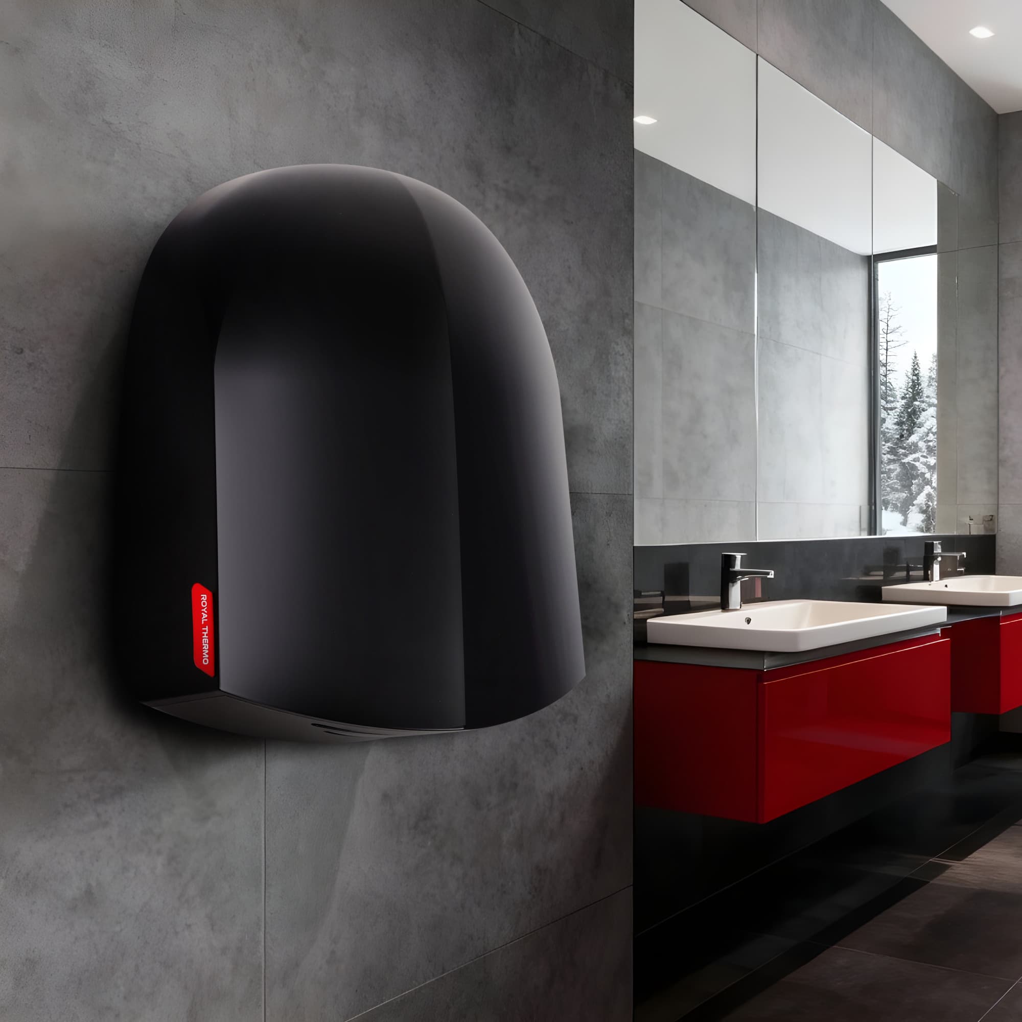 Сушилка для рук электрическая Royal Thermo RTHD-1100 Black — фото 9