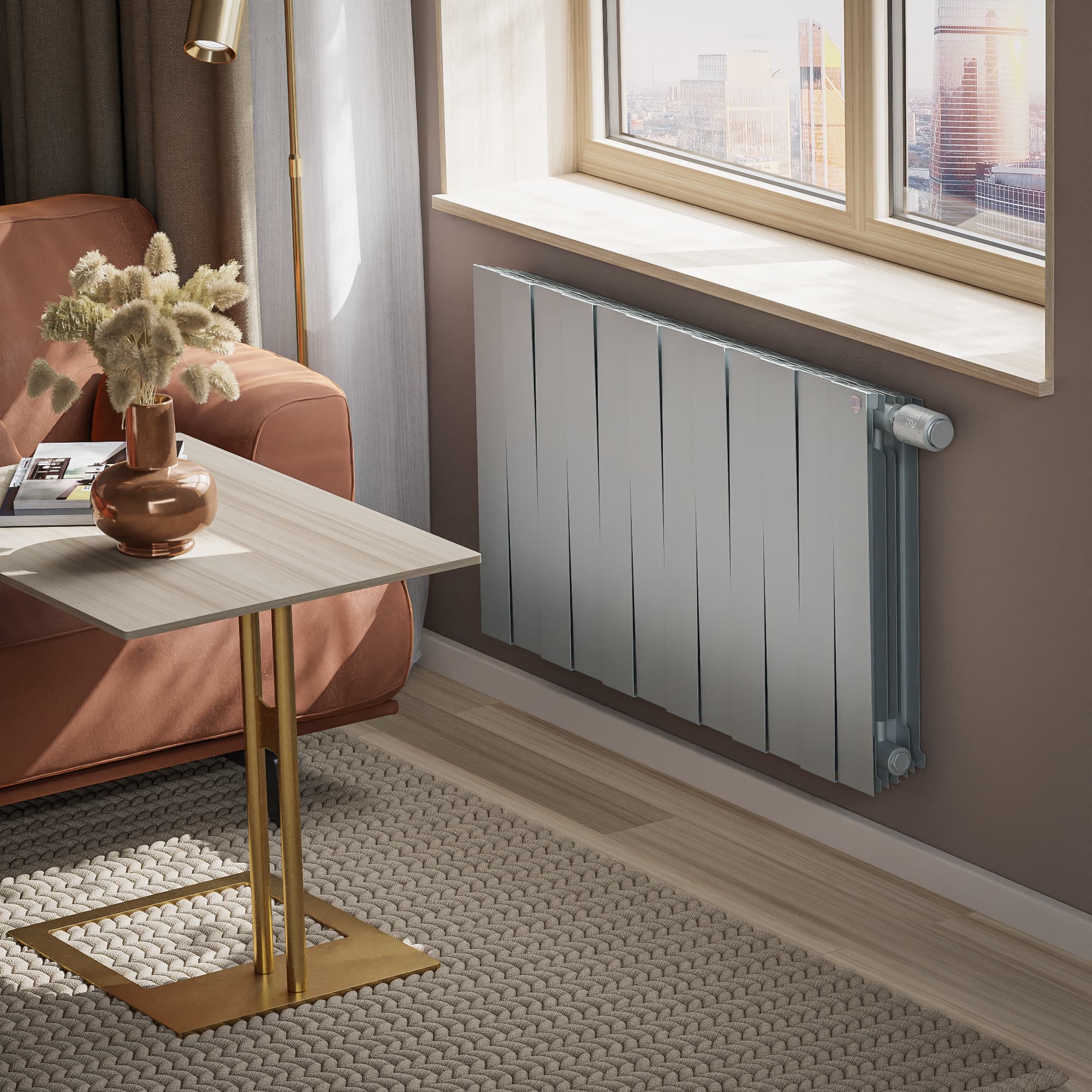 Радиатор Royal Thermo PianoForte 500 Silver Satin VDR80 - 12 секц. — фото 4