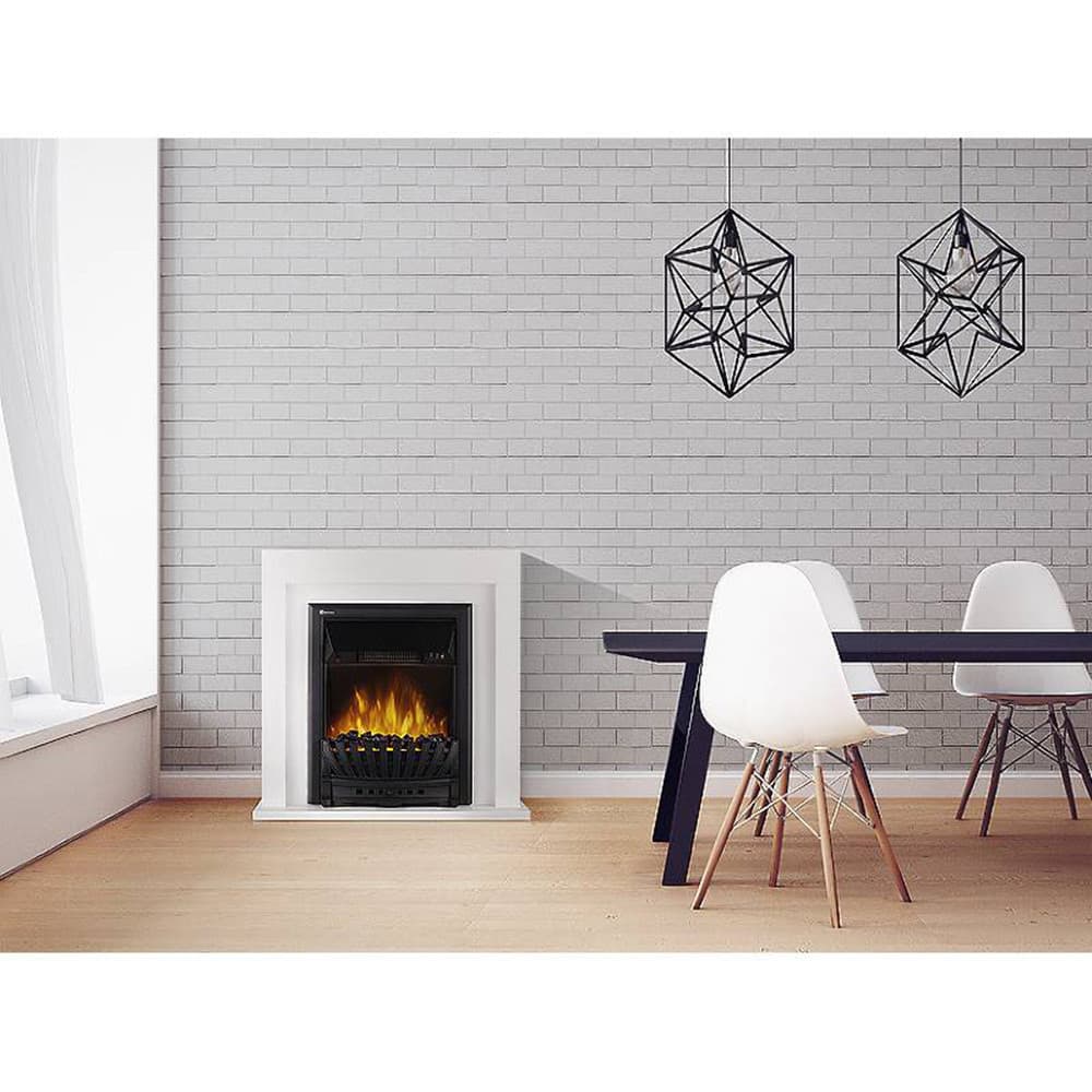 Каминокомплект:Очаг Electrolux EFP/P-1020LS,портал Simple Classic белый — фото 3