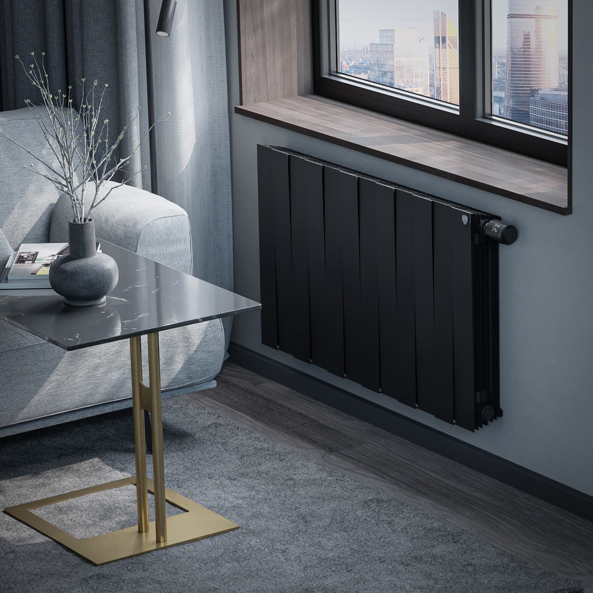 Радиатор Royal Thermo PianoForte 500 Noir Sable VDR80 - 12 секц. — фото 4