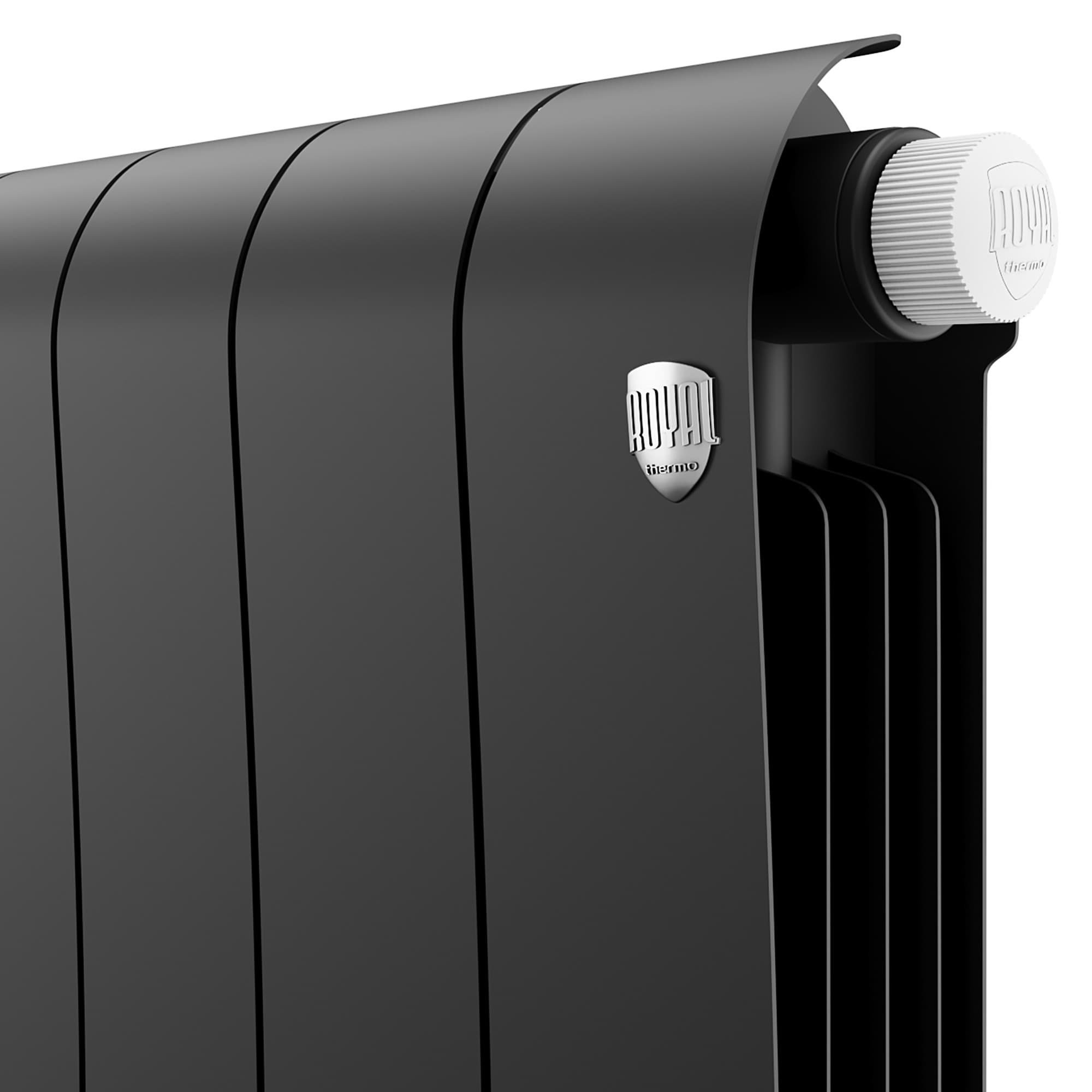 Радиатор биметаллический Royal Thermo Infinity 500 Noir Sable VR80 - 10 секц. — фото 4