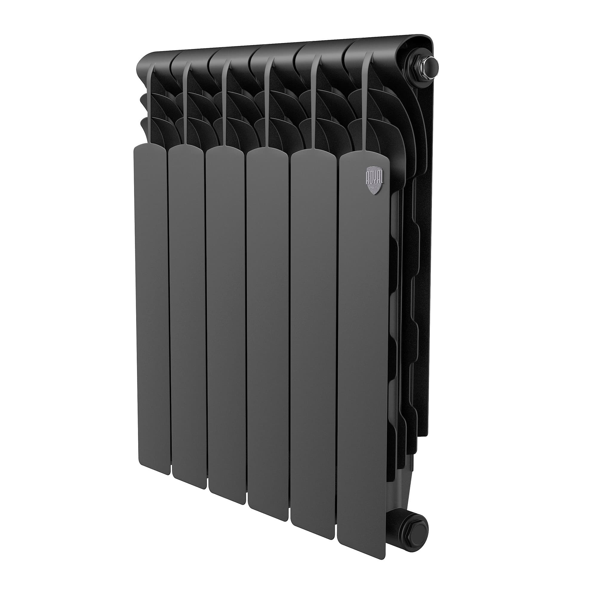 Радиатор Royal Thermo Revolution Bimetall 500 2.0/Noir Sable – 6 секц. — фото 1