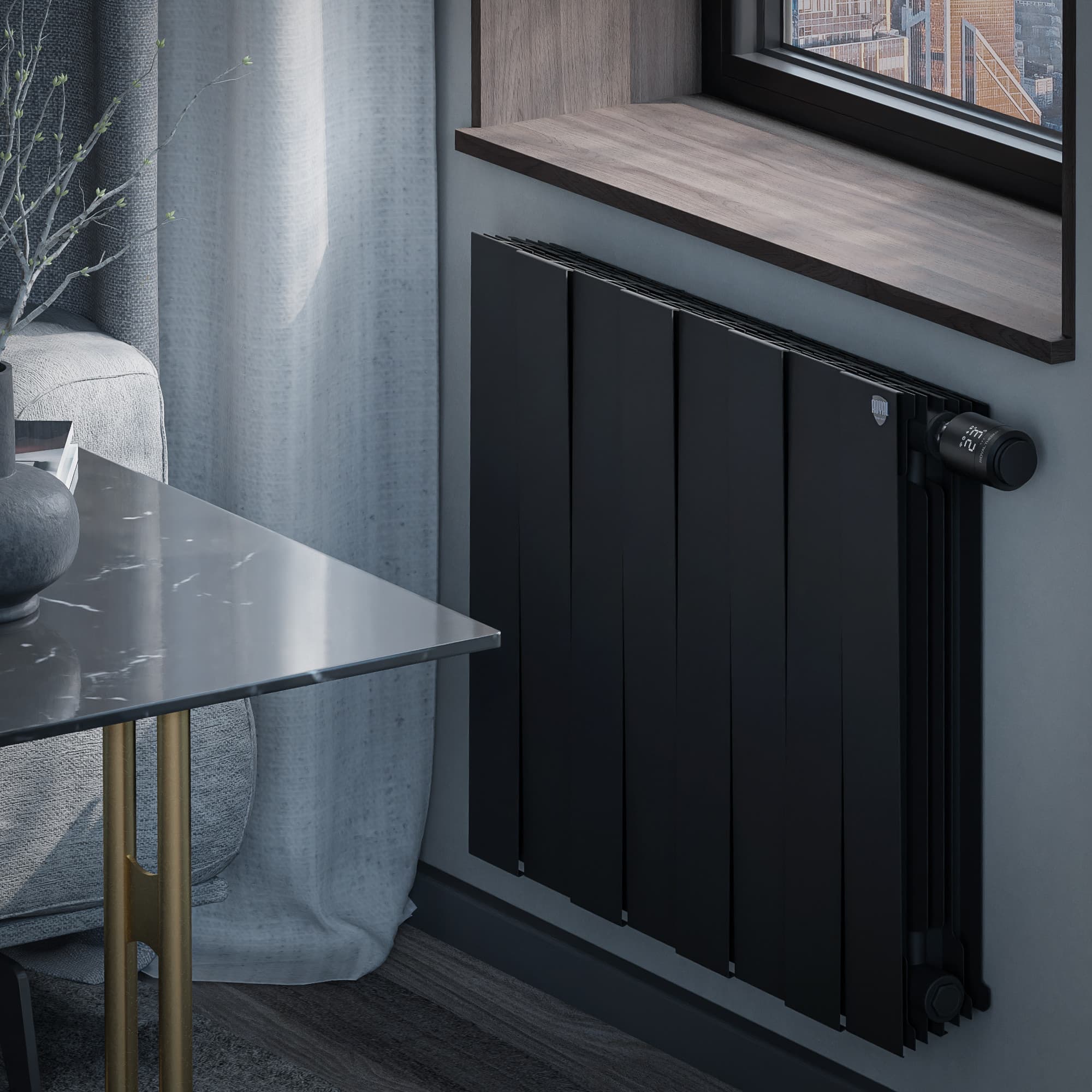 Радиатор Royal Thermo PianoForte 500 Noir Sable VDR80 - 8 секц. — фото 4
